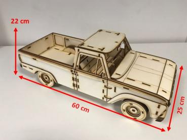 Ford F100 BJ1965 - 3D Laser Cut Modell Bausatz Abmessungen